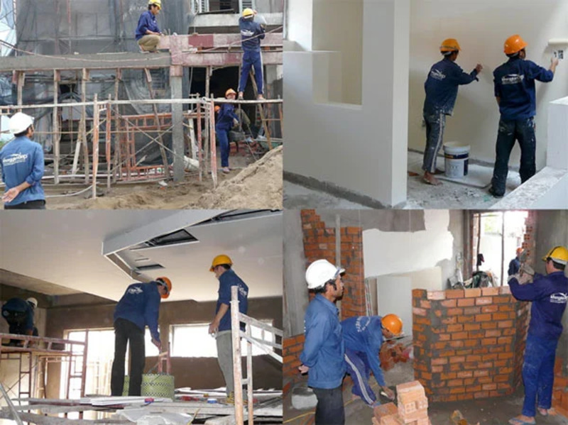 Kỹ thuật thi công và tay nghề thợ xây ảnh hưởng trực tiếp tới mức hao hụt vật liệu xi măng thi công